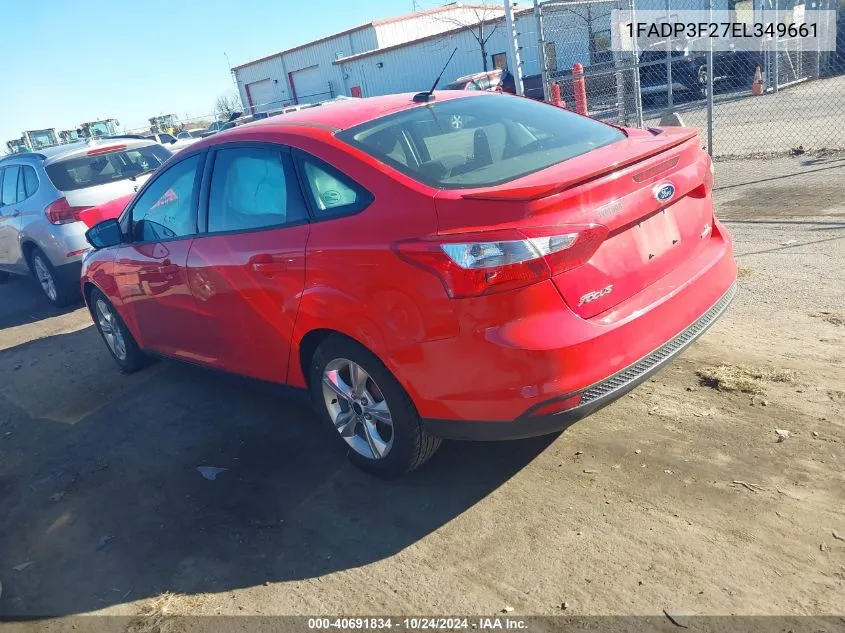 2014 Ford Focus Se VIN: 1FADP3F27EL349661 Lot: 40691834