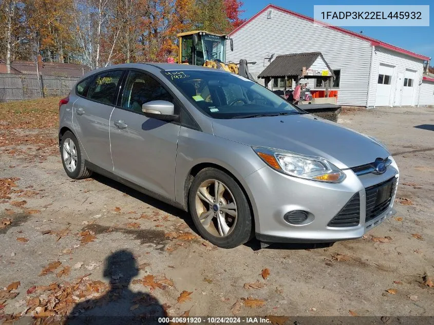 2014 Ford Focus Se VIN: 1FADP3K22EL445932 Lot: 40691920