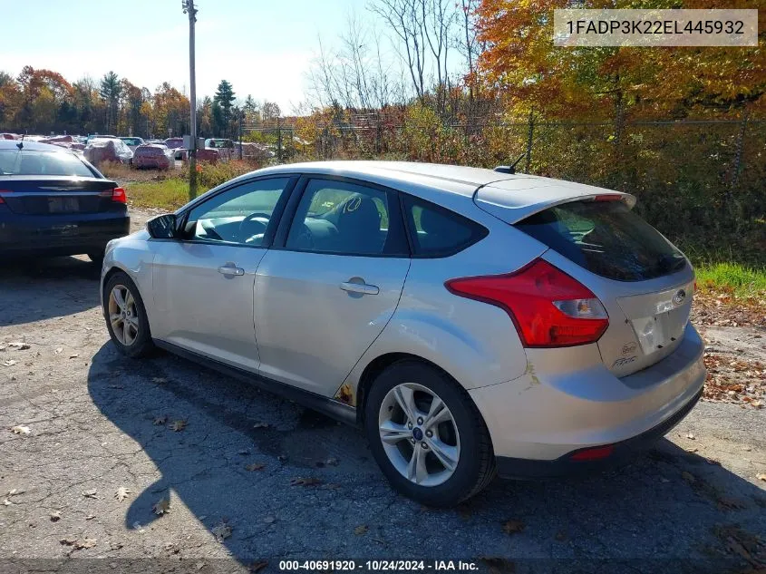 2014 Ford Focus Se VIN: 1FADP3K22EL445932 Lot: 40691920