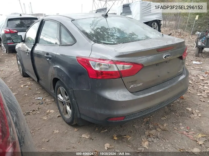 2014 Ford Focus Se VIN: 1FADP3F25EL296152 Lot: 40692477