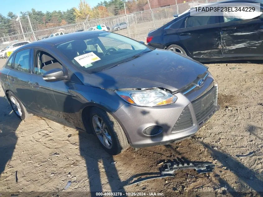 2014 Ford Focus Se VIN: 1FADP3F23EL344229 Lot: 40693278