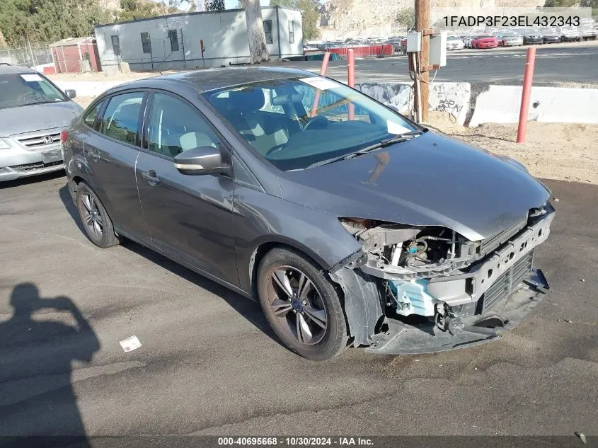 2014 Ford Focus Se VIN: 1FADP3F23EL432343 Lot: 40695668