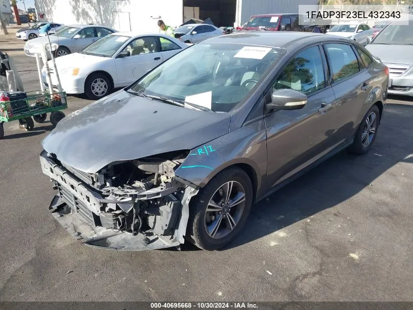 2014 Ford Focus Se VIN: 1FADP3F23EL432343 Lot: 40695668