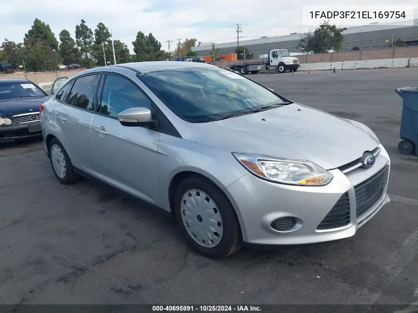 2014 Ford Focus Se VIN: 1FADP3F21EL169754 Lot: 40695891