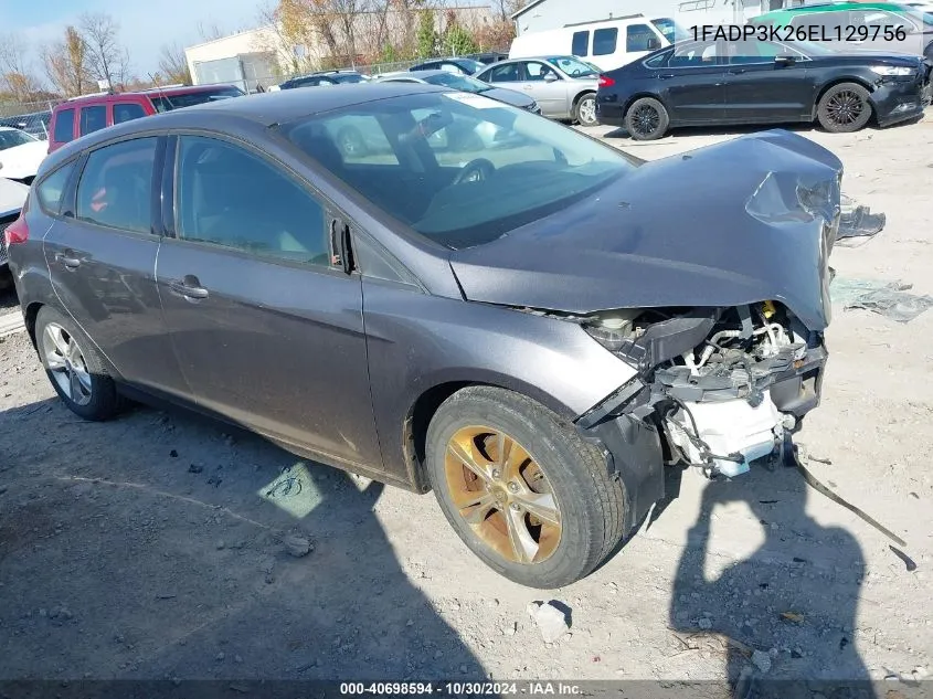 2014 Ford Focus Se VIN: 1FADP3K26EL129756 Lot: 40698594