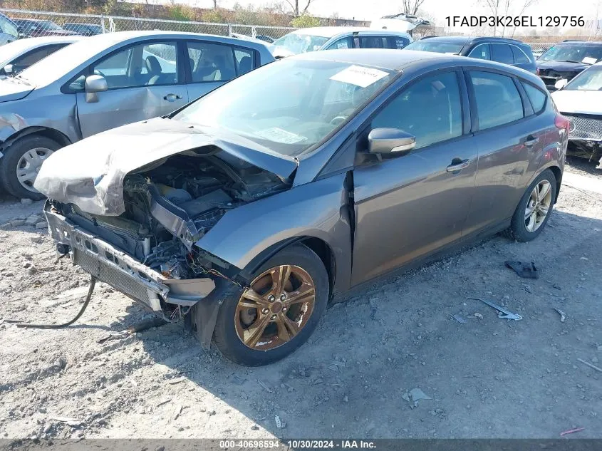 2014 Ford Focus Se VIN: 1FADP3K26EL129756 Lot: 40698594