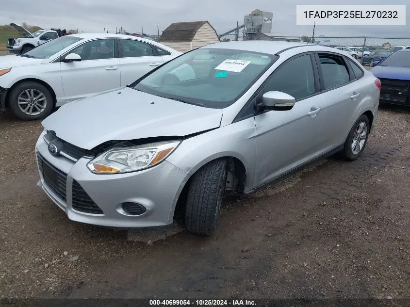 2014 Ford Focus Se VIN: 1FADP3F25EL270232 Lot: 40699054