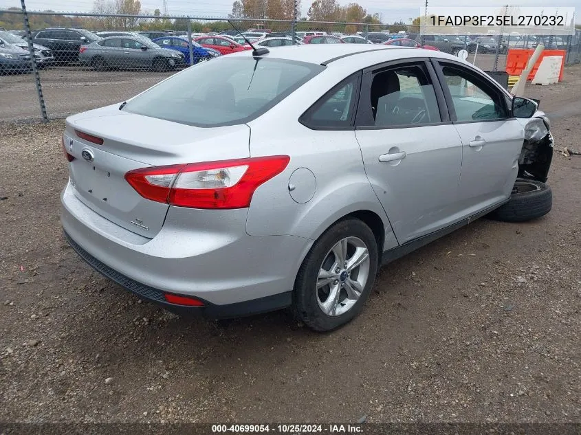 2014 Ford Focus Se VIN: 1FADP3F25EL270232 Lot: 40699054