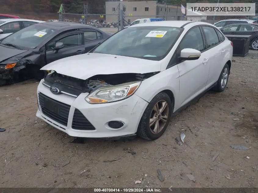 2014 Ford Focus Se VIN: 1FADP3F2XEL338217 Lot: 40700414