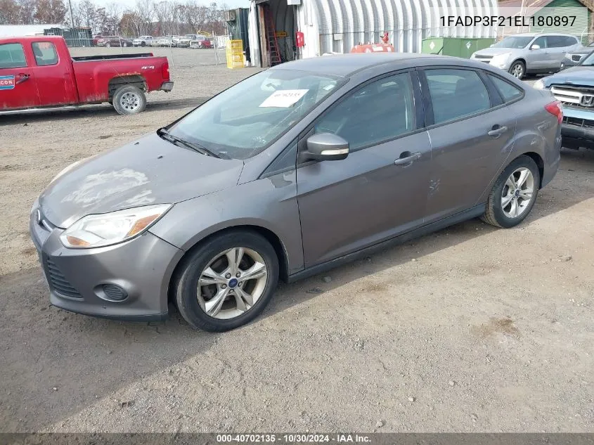 2014 Ford Focus Se VIN: 1FADP3F21EL180897 Lot: 40702135