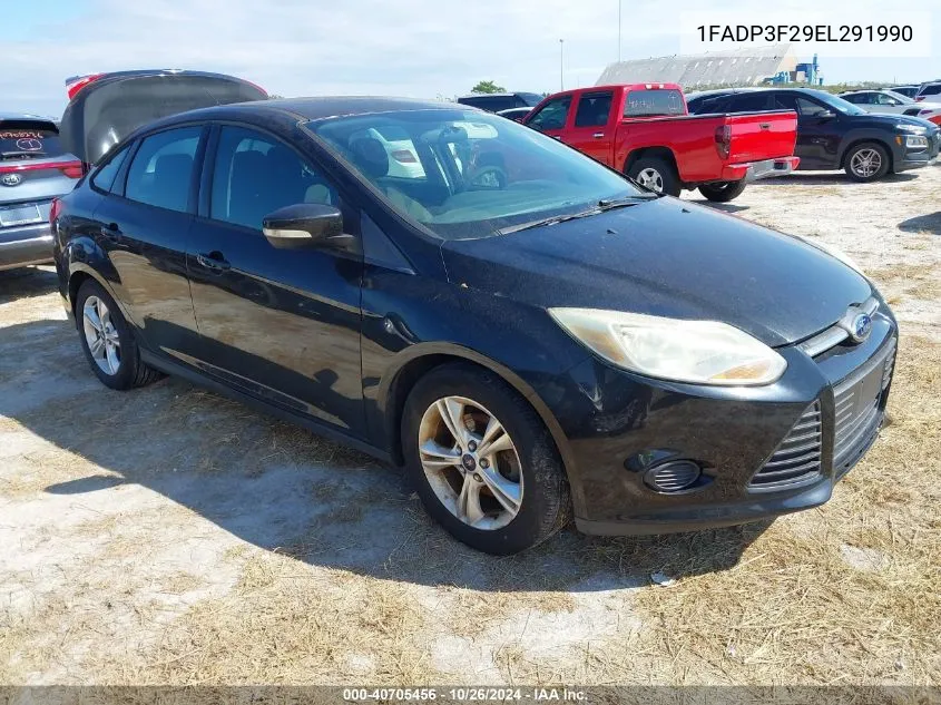 2014 Ford Focus Se VIN: 1FADP3F29EL291990 Lot: 40705456