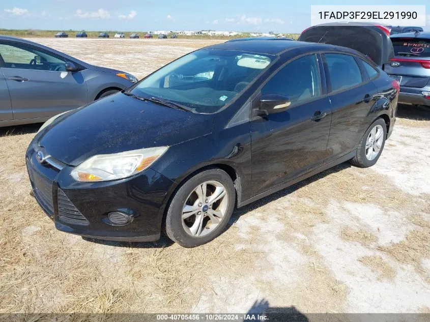 2014 Ford Focus Se VIN: 1FADP3F29EL291990 Lot: 40705456