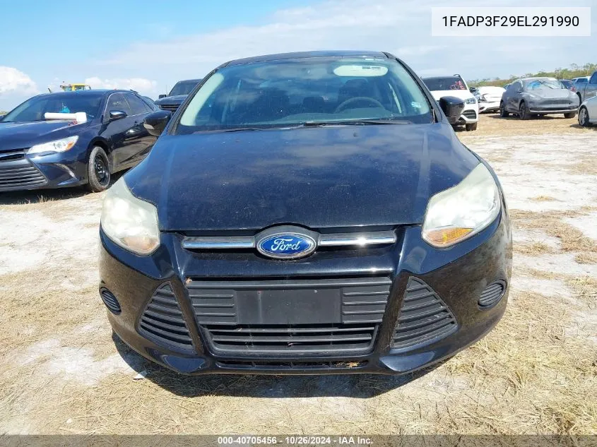 2014 Ford Focus Se VIN: 1FADP3F29EL291990 Lot: 40705456