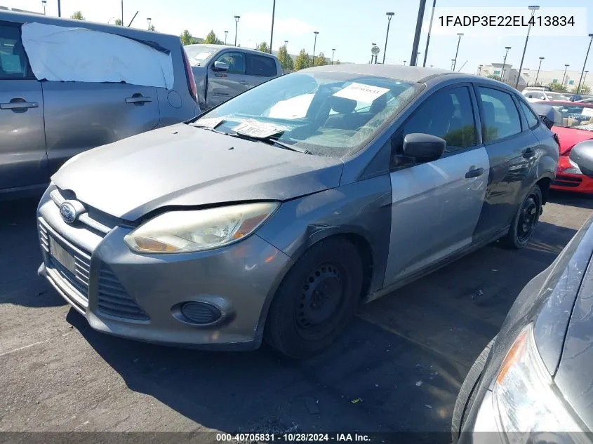 2014 Ford Focus S VIN: 1FADP3E22EL413834 Lot: 40705831