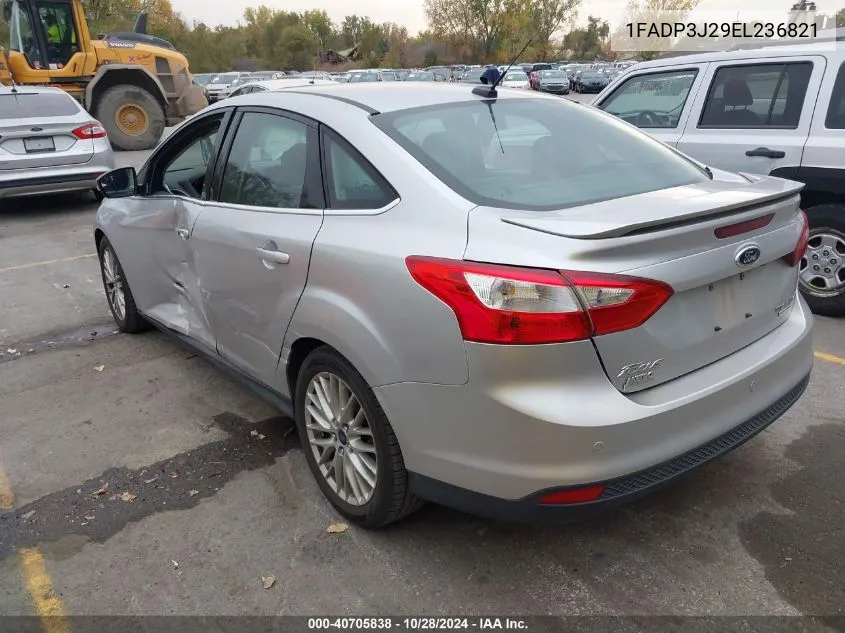 2014 Ford Focus Titanium VIN: 1FADP3J29EL236821 Lot: 40705838