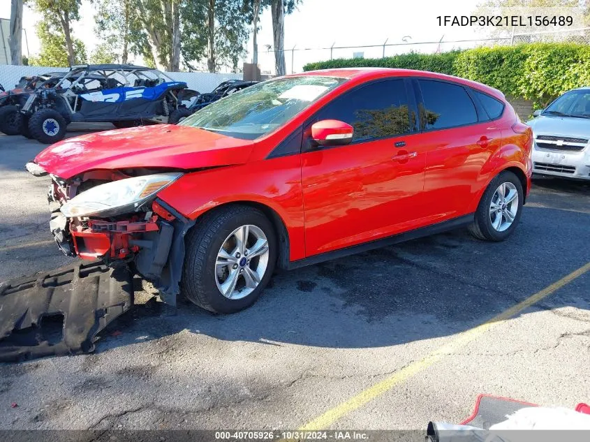 2014 Ford Focus Se VIN: 1FADP3K21EL156489 Lot: 40705926