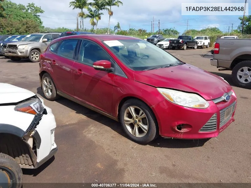 2014 Ford Focus Se VIN: 1FADP3K28EL442968 Lot: 40706377