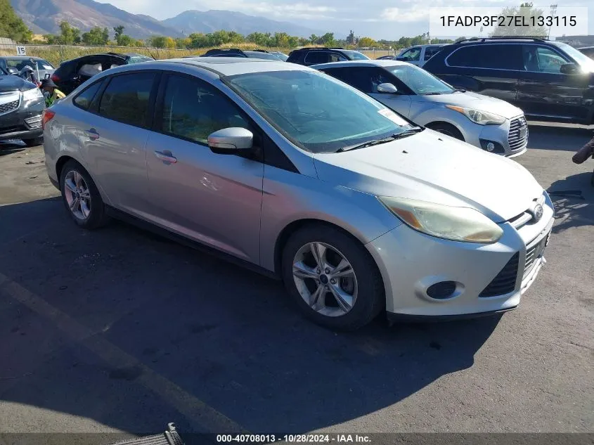 2014 Ford Focus Se VIN: 1FADP3F27EL133115 Lot: 40708013