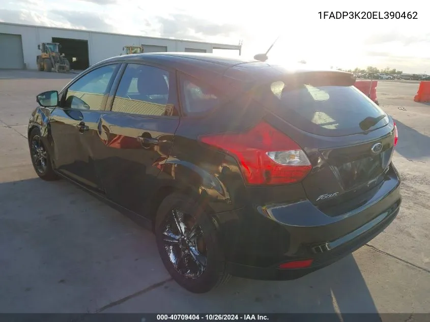 2014 Ford Focus Se VIN: 1FADP3K20EL390462 Lot: 40709404