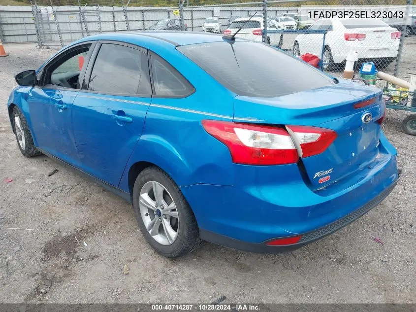 2014 Ford Focus Se VIN: 1FADP3F25EL323043 Lot: 40714287