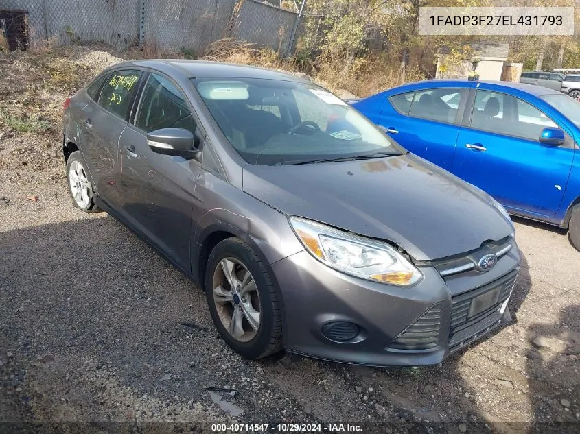 2014 Ford Focus Se VIN: 1FADP3F27EL431793 Lot: 40714547