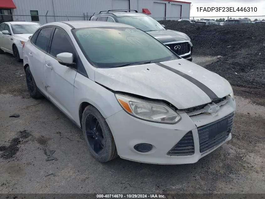 2014 Ford Focus Se VIN: 1FADP3F23EL446310 Lot: 40714670