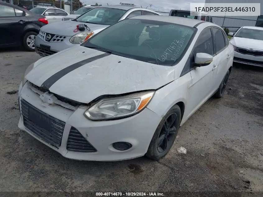 2014 Ford Focus Se VIN: 1FADP3F23EL446310 Lot: 40714670