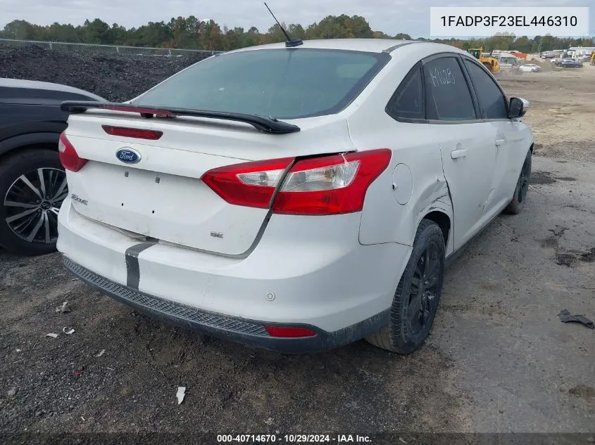 2014 Ford Focus Se VIN: 1FADP3F23EL446310 Lot: 40714670