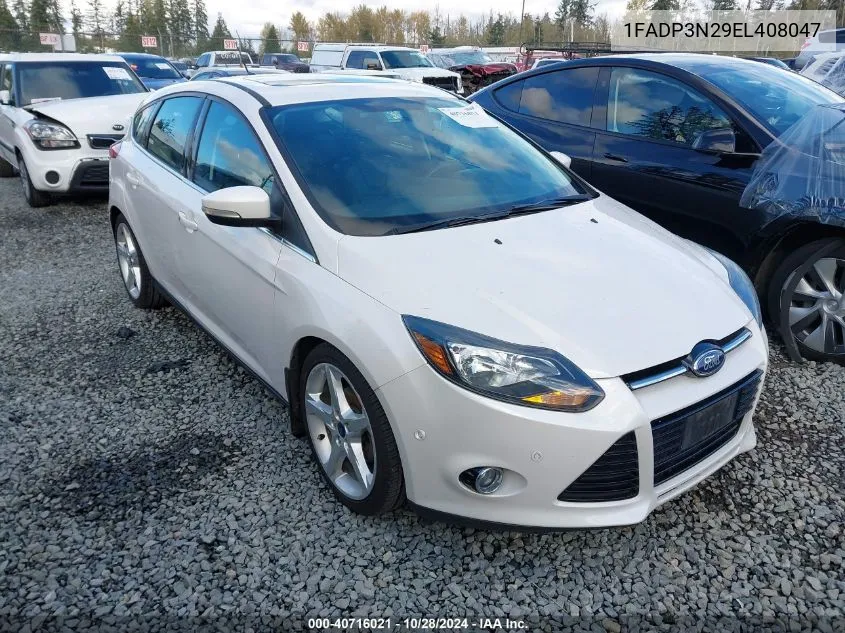 2014 Ford Focus Titanium VIN: 1FADP3N29EL408047 Lot: 40716021