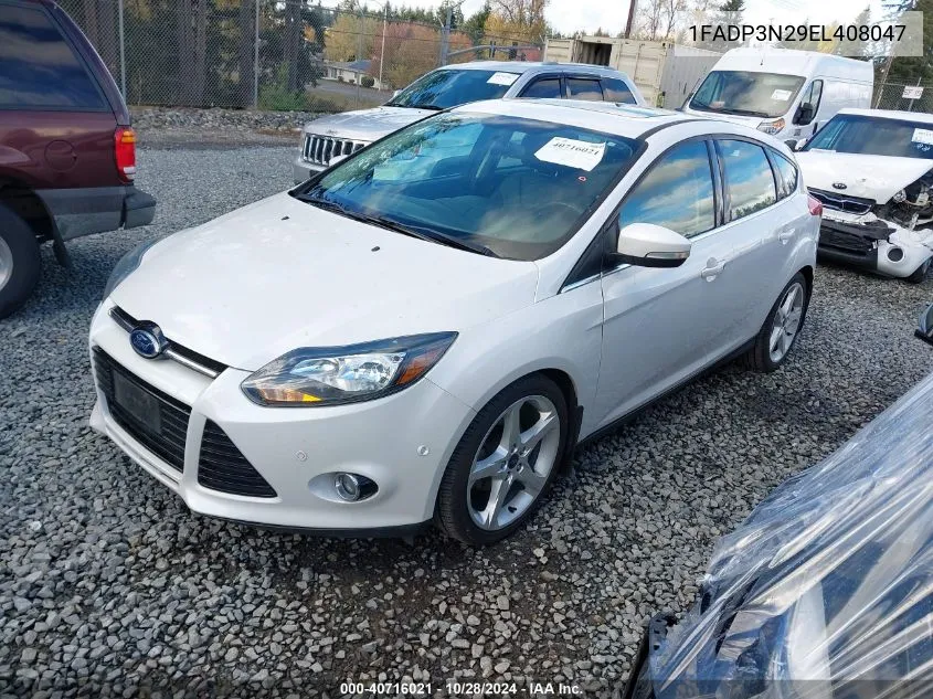 2014 Ford Focus Titanium VIN: 1FADP3N29EL408047 Lot: 40716021