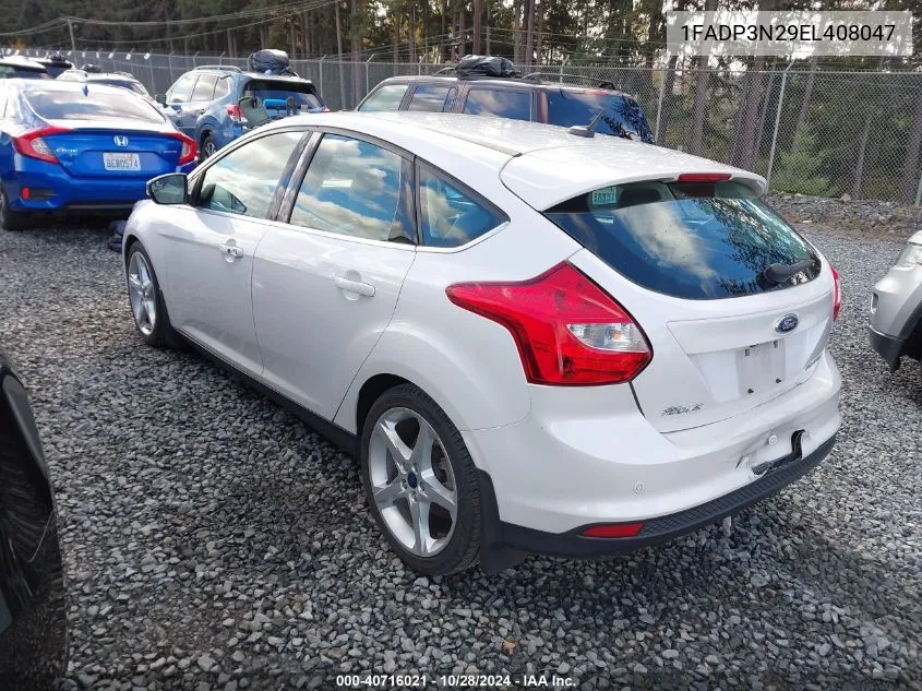 2014 Ford Focus Titanium VIN: 1FADP3N29EL408047 Lot: 40716021