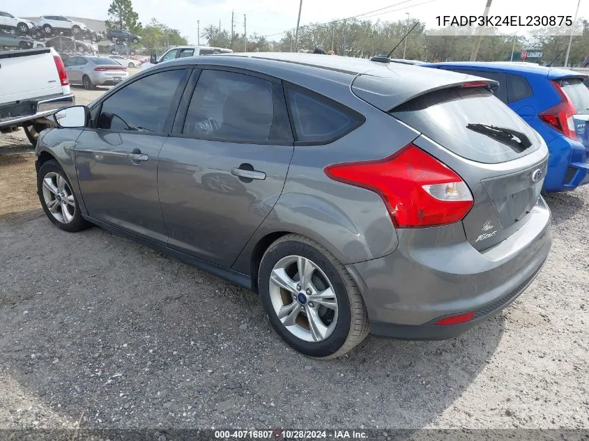 2014 Ford Focus Se VIN: 1FADP3K24EL230875 Lot: 40716807