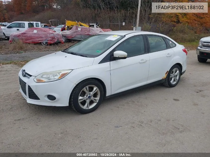 2014 Ford Focus Se VIN: 1FADP3F29EL188102 Lot: 40720953