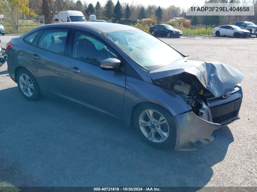 2014 Ford Focus Se VIN: 1FADP3F29EL404658 Lot: 40721616