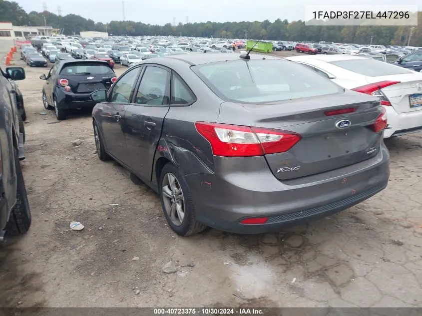 2014 Ford Focus Se VIN: 1FADP3F27EL447296 Lot: 40723375