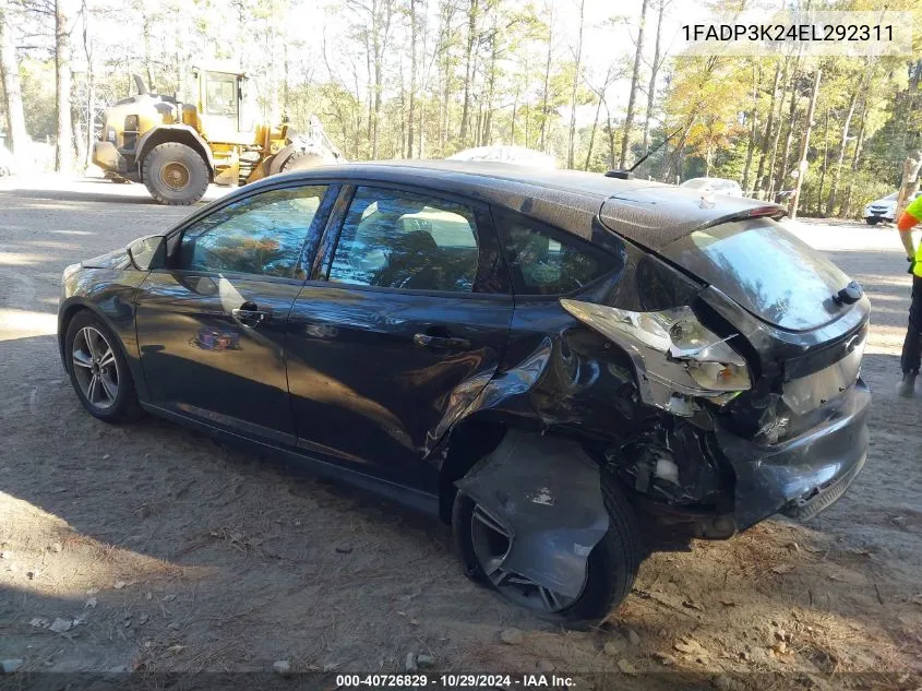 2014 Ford Focus Se VIN: 1FADP3K24EL292311 Lot: 40726829