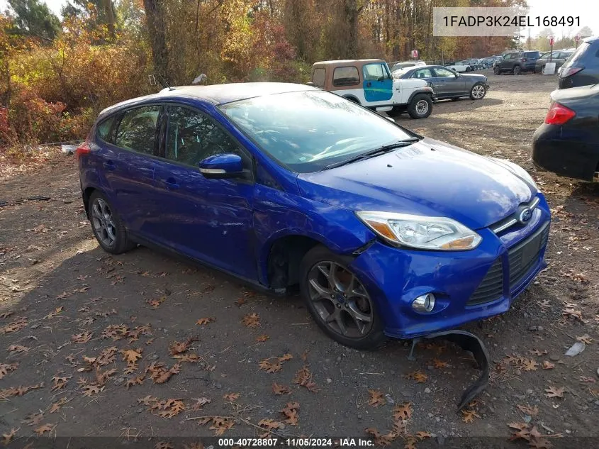 2014 Ford Focus Se VIN: 1FADP3K24EL168491 Lot: 40728807