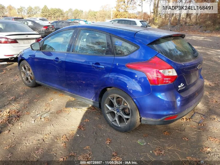 2014 Ford Focus Se VIN: 1FADP3K24EL168491 Lot: 40728807