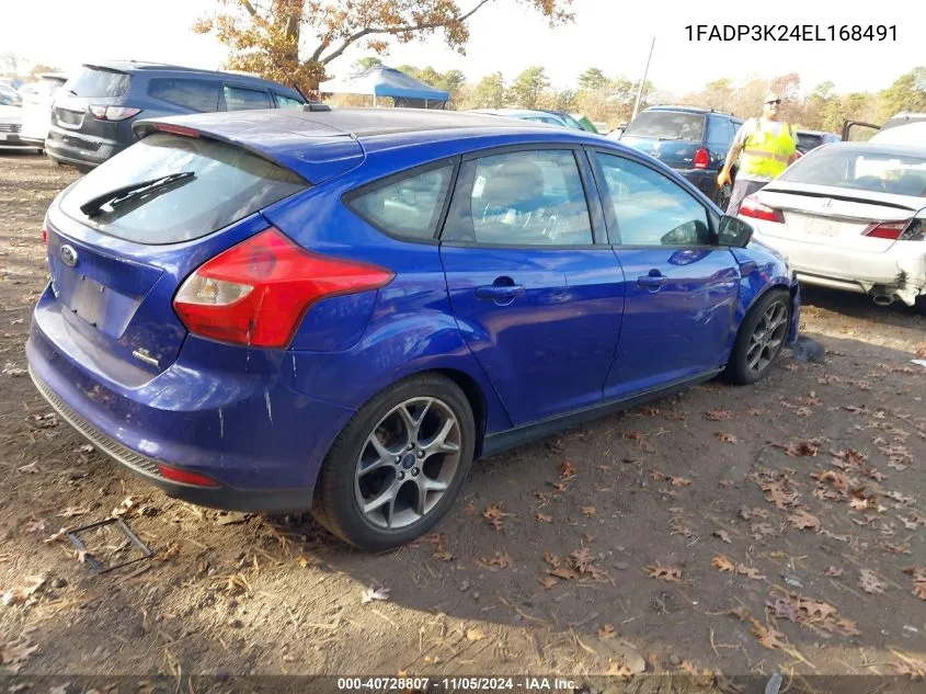 2014 Ford Focus Se VIN: 1FADP3K24EL168491 Lot: 40728807