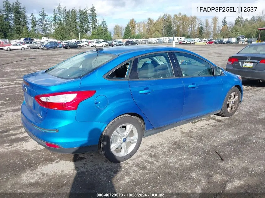 2014 Ford Focus Se VIN: 1FADP3F25EL112537 Lot: 40729579