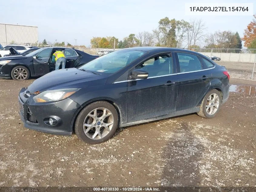 2014 Ford Focus Titanium VIN: 1FADP3J27EL154764 Lot: 40730330