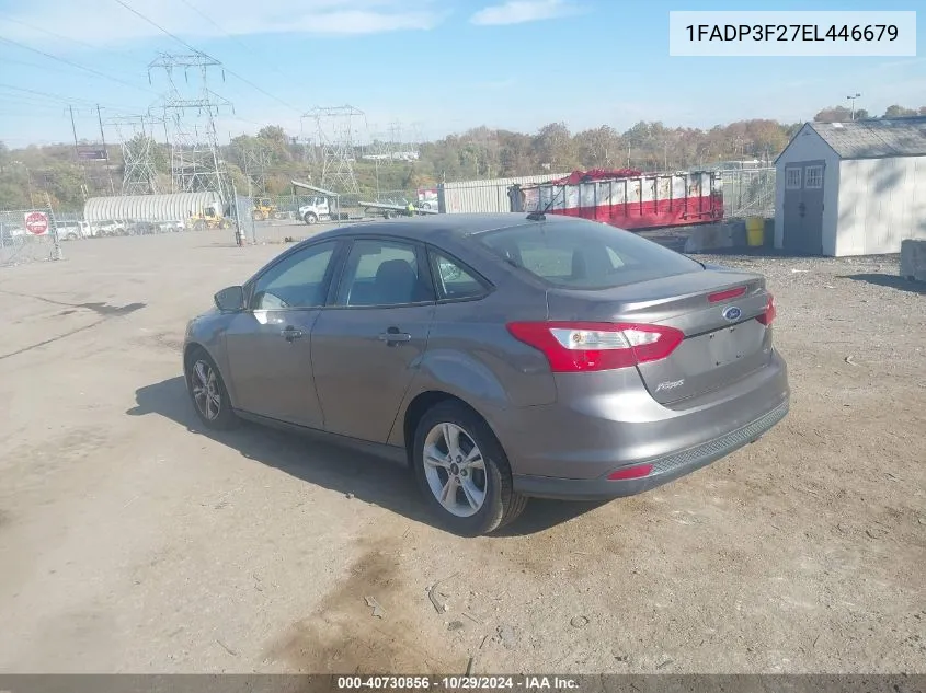 2014 Ford Focus Se VIN: 1FADP3F27EL446679 Lot: 40730856