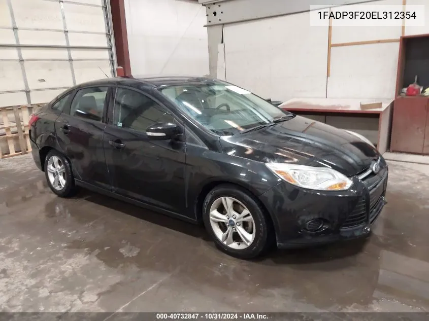 2014 Ford Focus Se VIN: 1FADP3F20EL312354 Lot: 40732847