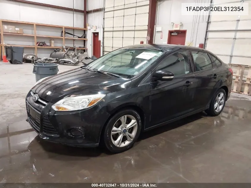 2014 Ford Focus Se VIN: 1FADP3F20EL312354 Lot: 40732847