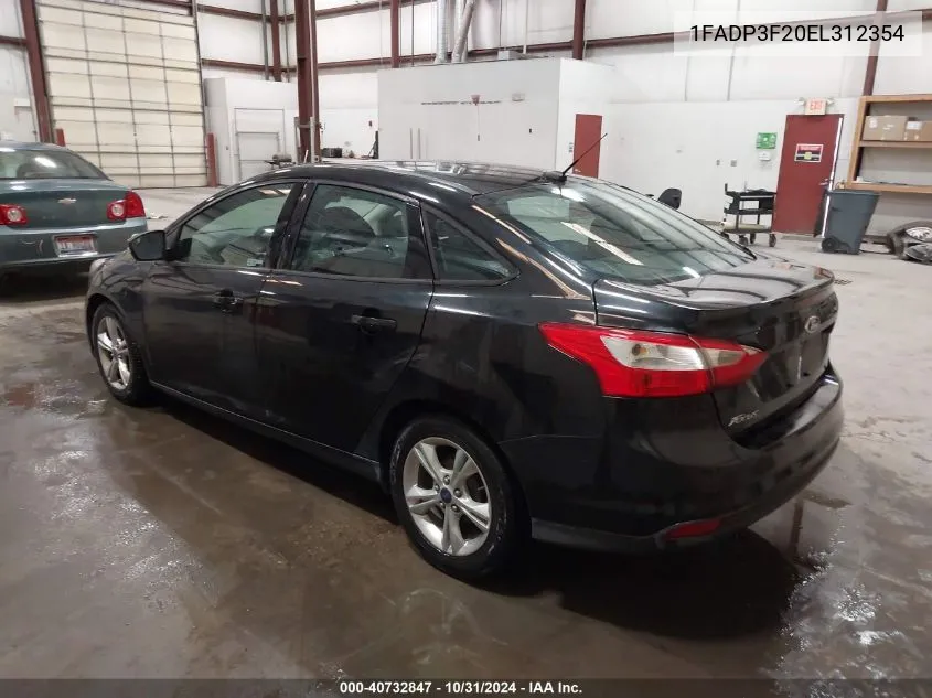 2014 Ford Focus Se VIN: 1FADP3F20EL312354 Lot: 40732847