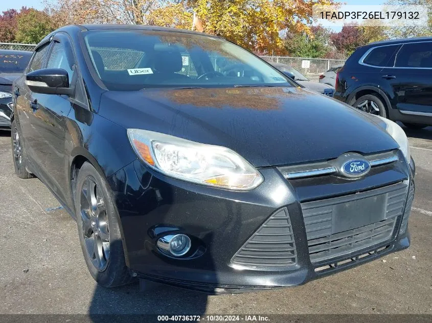 2014 Ford Focus Se VIN: 1FADP3F26EL179132 Lot: 40736372