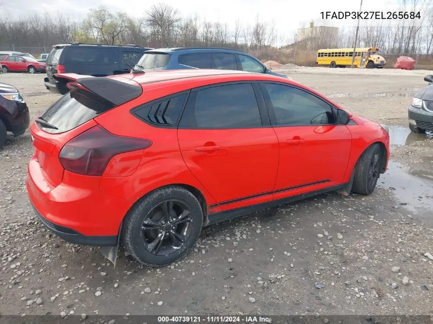 2014 Ford Focus Se VIN: 1FADP3K27EL265684 Lot: 40739121