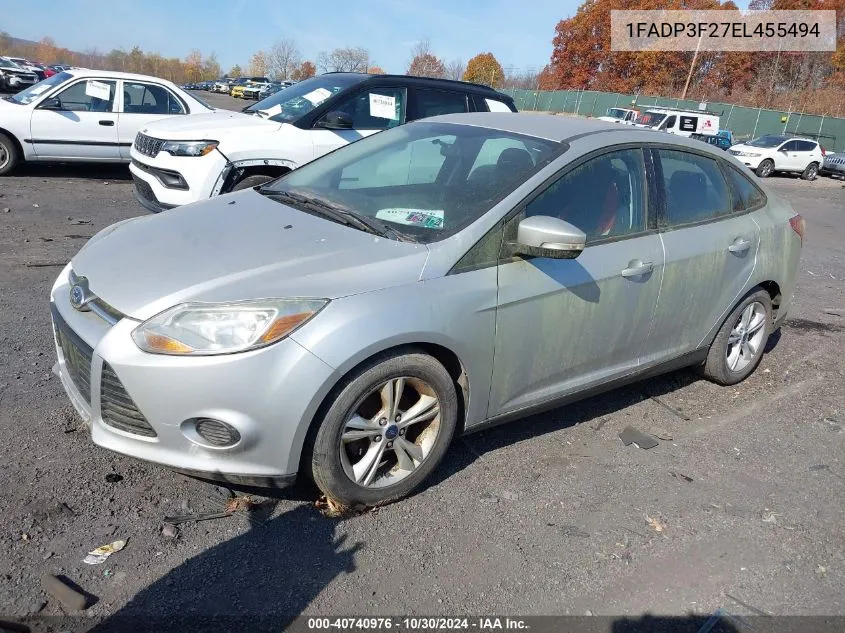 2014 Ford Focus Se VIN: 1FADP3F27EL455494 Lot: 40740976