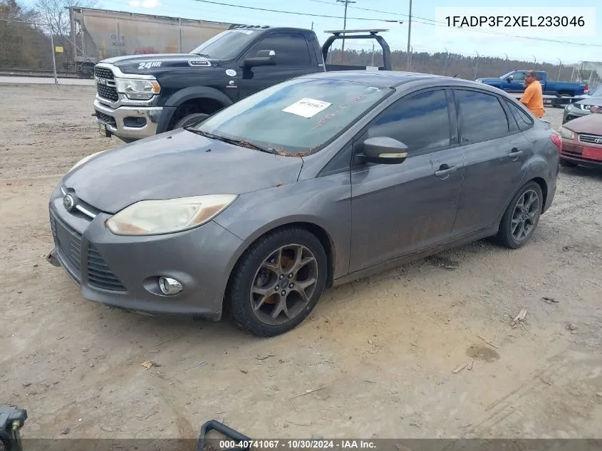 2014 Ford Focus Se VIN: 1FADP3F2XEL233046 Lot: 40741067