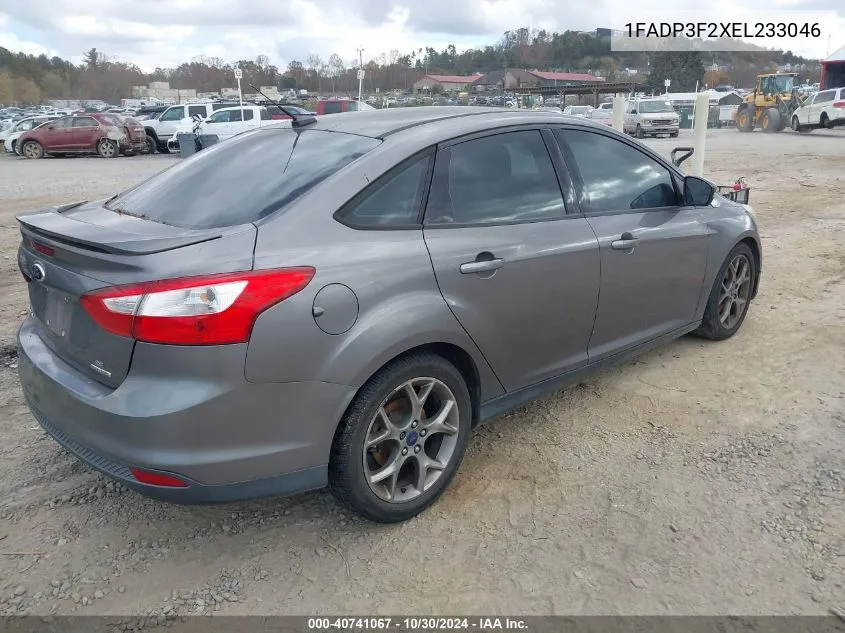 2014 Ford Focus Se VIN: 1FADP3F2XEL233046 Lot: 40741067